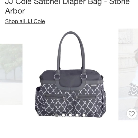 J.J. Cole Satchel Diaper Bag with matching Changing Pad - Picture 3 of 4